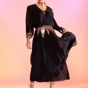 NWT Cynthia Rowley's flowing Starburst Silk Skirt